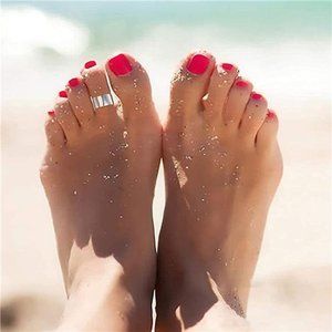 Sterling Silver Adjustable Toe Ring, Hypoallergenic Band
